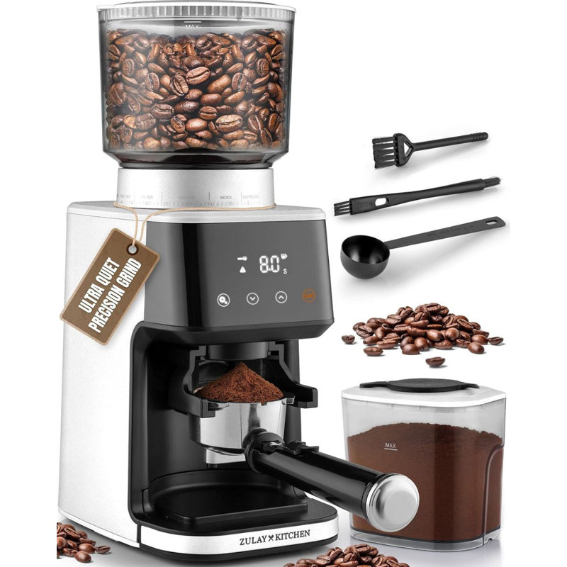 Moulin à espresso Zulay Kitchen - moulin à café Burr électrique - moulin à café espresso et moulin à café - moulin à café commercial espresso 