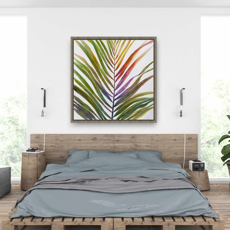 Aquarelle sur toile de palmier tropical | Décoration florale