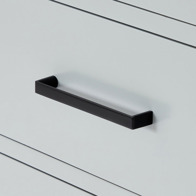 Hepburn 66'' Double Bathroom Vanity Base Only, Gray, Matte Black