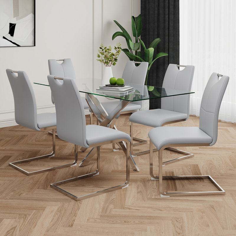 Table en verre de style moderne