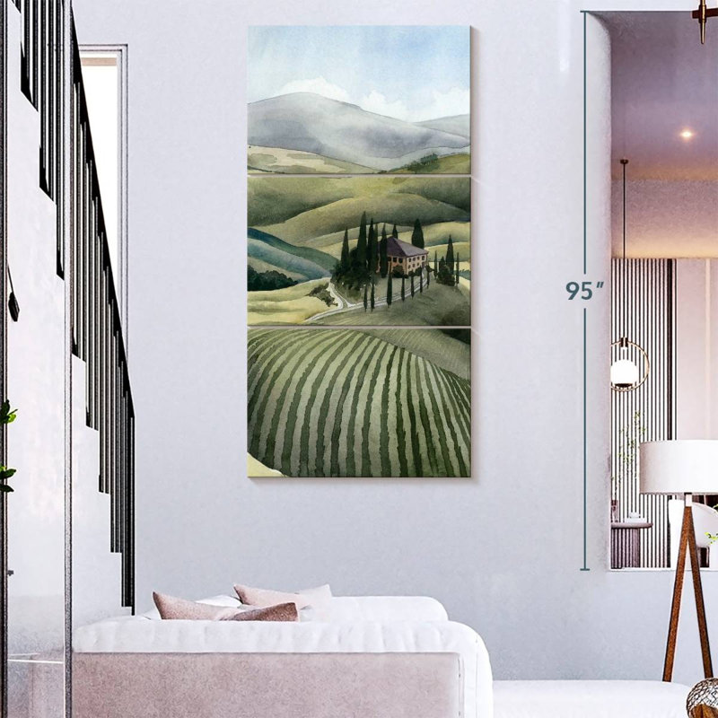Aquarelle Toscane III, H 80 po x l 39 po