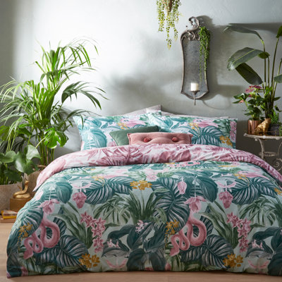 Cotton Blend Floral Duvet Cover Set with Pillowcases Included
