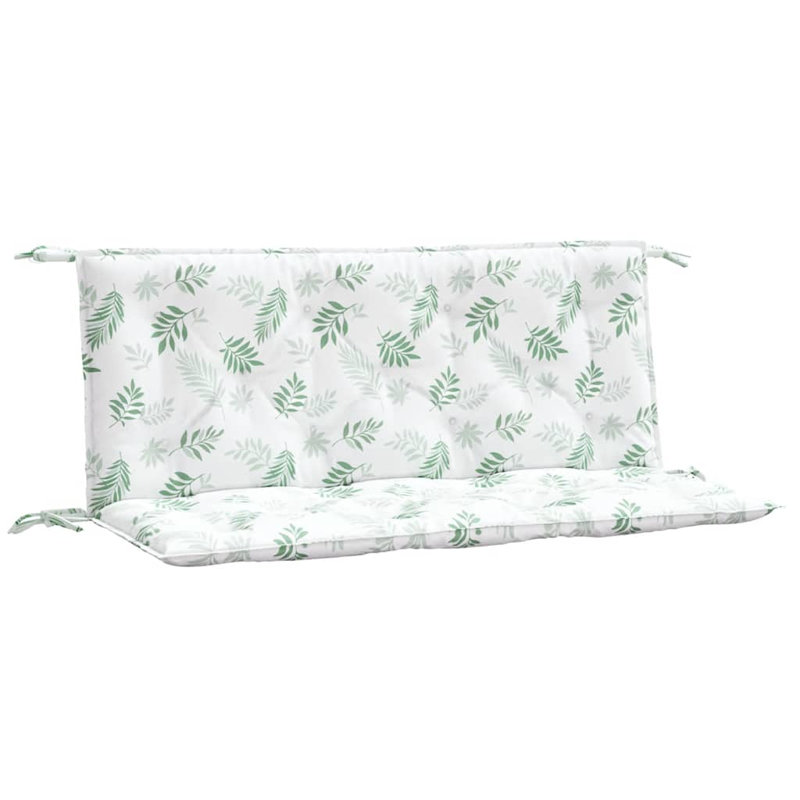 vidaXL Indoor/Outdoor Bench Cushions , Non-slip, Water-Repellent, Green/White, 2.76" H x 78.7" W x 19.7" D