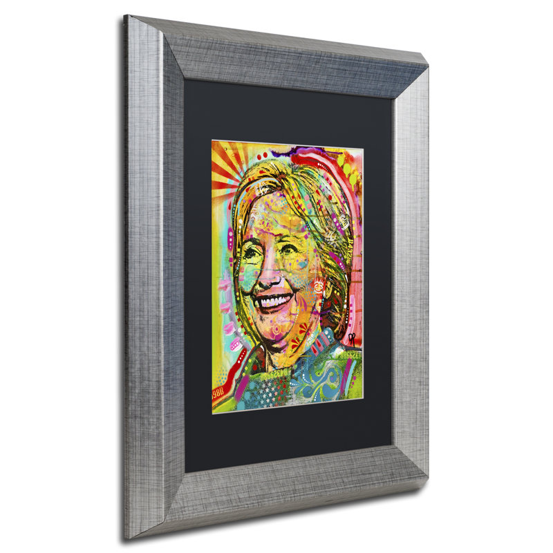 « hillary », impression encadrée, Noir, H 14 po x l 11 po x P 0,5 po