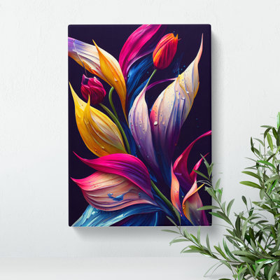 Vibrant Flowers No.6 - Wrapped Canvas Print
