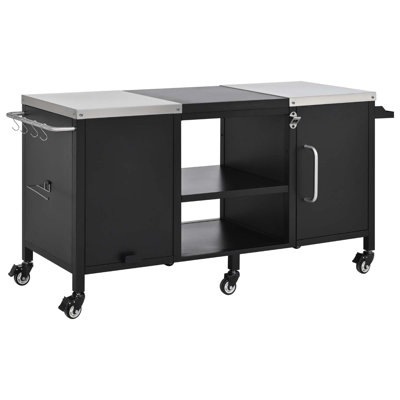 72.4" Large Grill Table For Large Big Green Egg (Not Include Stools)