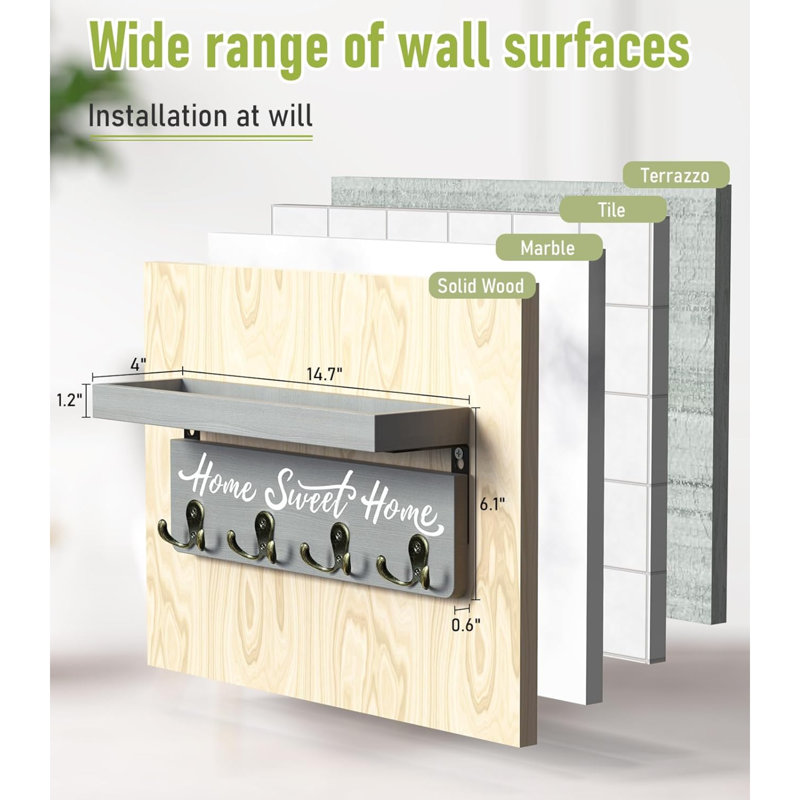 Rinske Manufactured Wood Wall Organizer