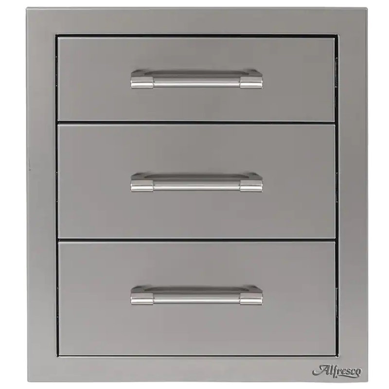 Alfresco 16.81'' W Stainless Steel Side Drawer