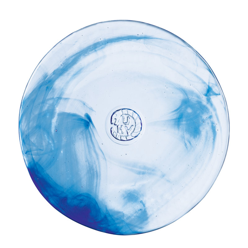 Mine Glass Appetizer Plate, Blue