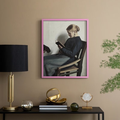 «Vintage Portrait Print LII», reproduction encadrée - bois massif