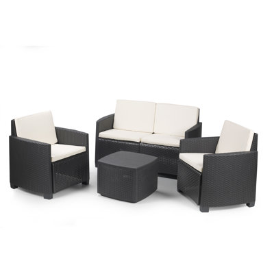 Dorielle 4 Seater Rattan Sofa Set