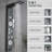 Stainless Steel Matte Black Shower Panel System Fixed LED Rainfall & Waterfall Showerhead