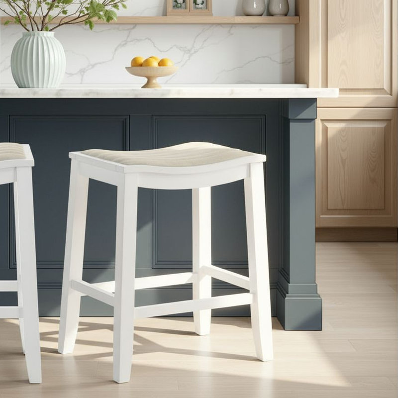 Ensemble de 3 tabourets de bar Iyani Coastal, Tabouret de comptoir (siège d'une hauteur de 26,2, 3
