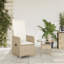 Chaise de jardin inclinable PE rotin, acier thermolaqué moyen-371046882-371046887