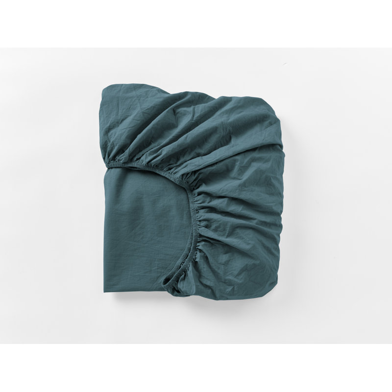 Twin Undyed Organic Cotton Percale Fitted Sheet Set