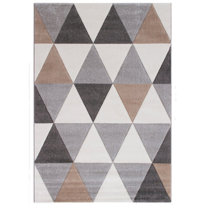Rectangle Geometric Flatweave Area Rug