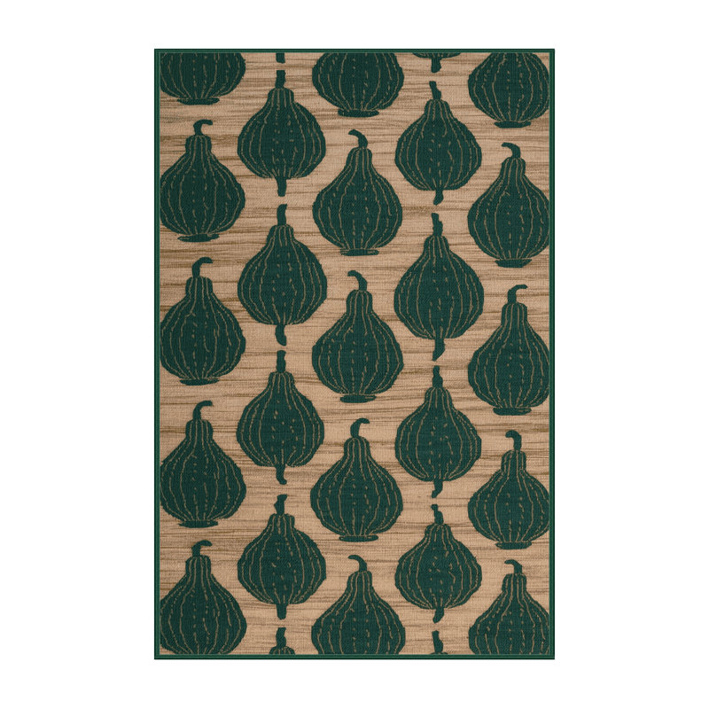  Washable Bottle Gourd Vegetables Area Rug, Tapis de couloir 2 pi x 4 pi