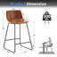 Tabouret de comptoir moderne en similicuir avec repose-pieds à dossier bas-1878856862-1878856861