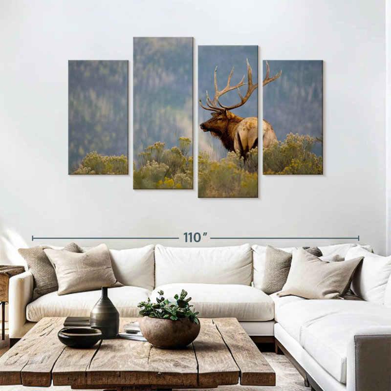 Huge Bull Elk, H 54 po x l 84 po