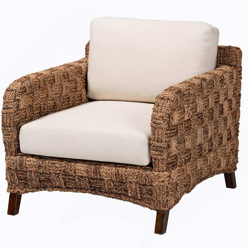 Fauteuil d'appoint pivotant, fauteuil demi-tonneau avec coussin de dossier et structure en bois pour le salon, la chambre à coucher et le bureau