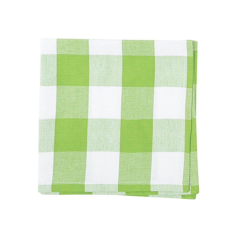 Mya-Rose Cotton Plaid Square Napkin, Sprout