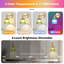 Ensemble de 2 appliques murales sans fil à piles avec ampoules DEL rechargeables et télécommande, éclairage RVB à intensité variable et abat-jour en verre tulipe-2010845605