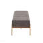 Banc rembourré avec repose-pieds capitonné
