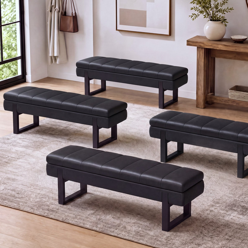 Banc de rangement 52 po, Noir