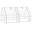 Mini serre portative de jardin extérieure 6 pi x 3 pi en blanc avec housse en PE hydrofuge et ventilation à fermeture à glissière