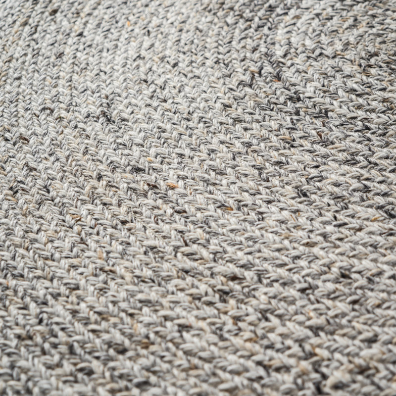 Round Indoor/Outdoor Woven 200 Grey Area Rug