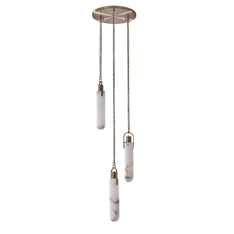 Flint 3 LT Winter Brass Multi-Pendant Kalco