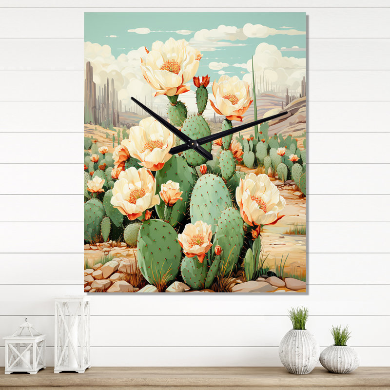 Tehilla - Horloge murale florale, H 40 po x l 30 po x P 1 po