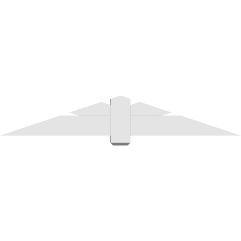 Support de pignon en PVC de qualité architecturale Kennewick, H 12 po x l 72 po (pas: 4/12), P 4 po x F 6 po
