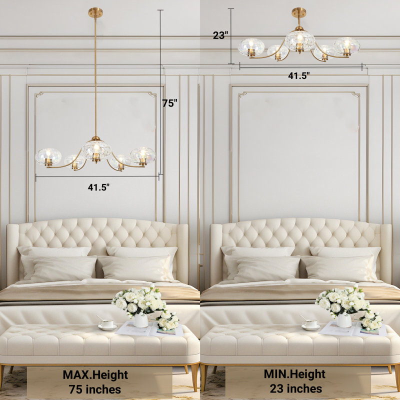 Mourine 5 - Light Dimmable Sputnik Modern Linear Chandelier