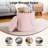 Round Ottoman with Storage, Modern Ottoman with Foldable Backrest, Sherpa Upholstered Ottoman for Living Room and Bedroom-1008355814