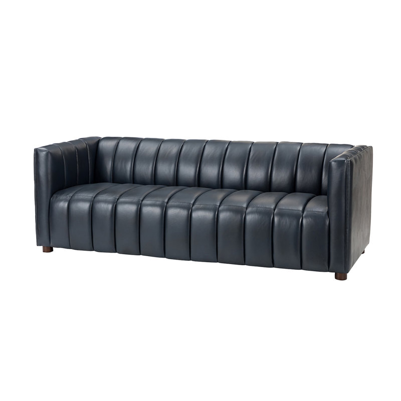 Modern Sofa Ulysses 83" Genuine Leather Sofa