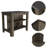 3-Shelf Kitchen Island Dark Brown And Onix