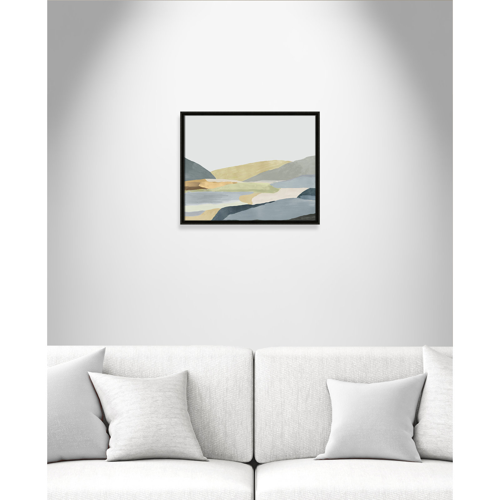 Blair "Warm Hills II" Painting, 17.5" H x 21.5" W x 2" D, Espresso Canvas