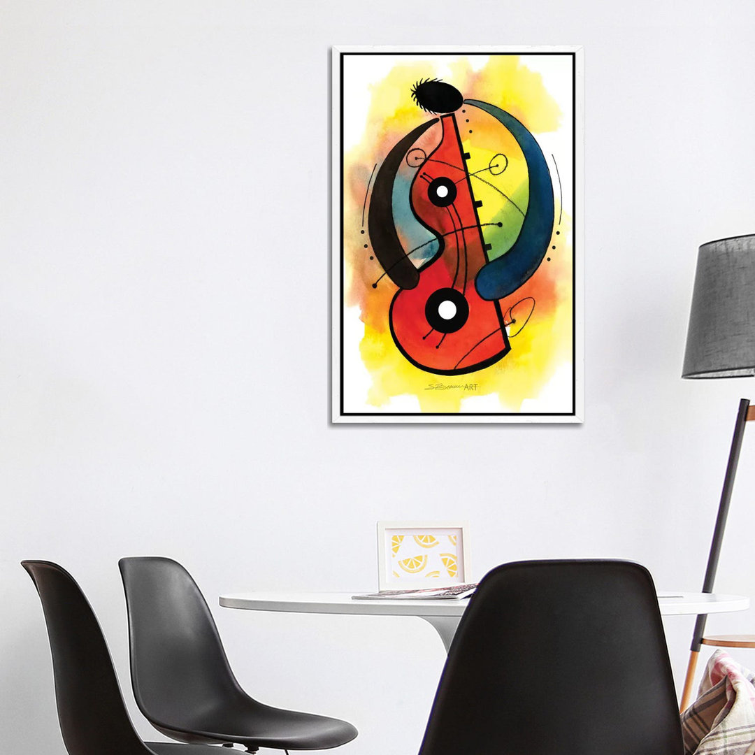 Rote Gitarre von Stacey Brown - Galerie-verpackte Leinwand Giclée