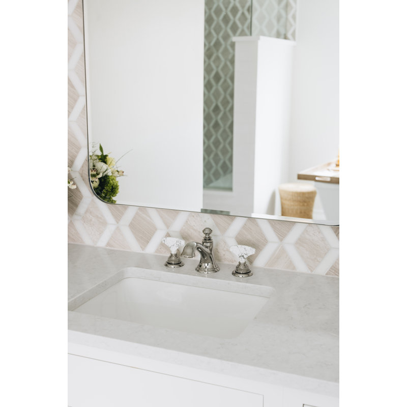 Artifacts Widespread Bathroom Sink Faucet Handles, Polished Chrome