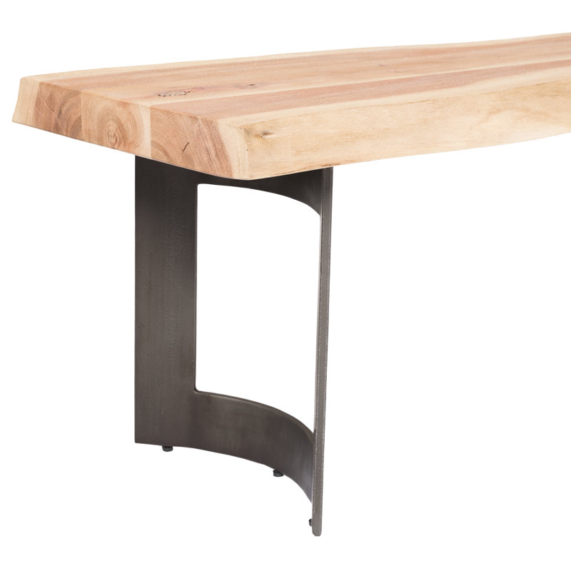 Kenmore Solid Wood Bench, 18" H x 92" W x 15" D, Brown