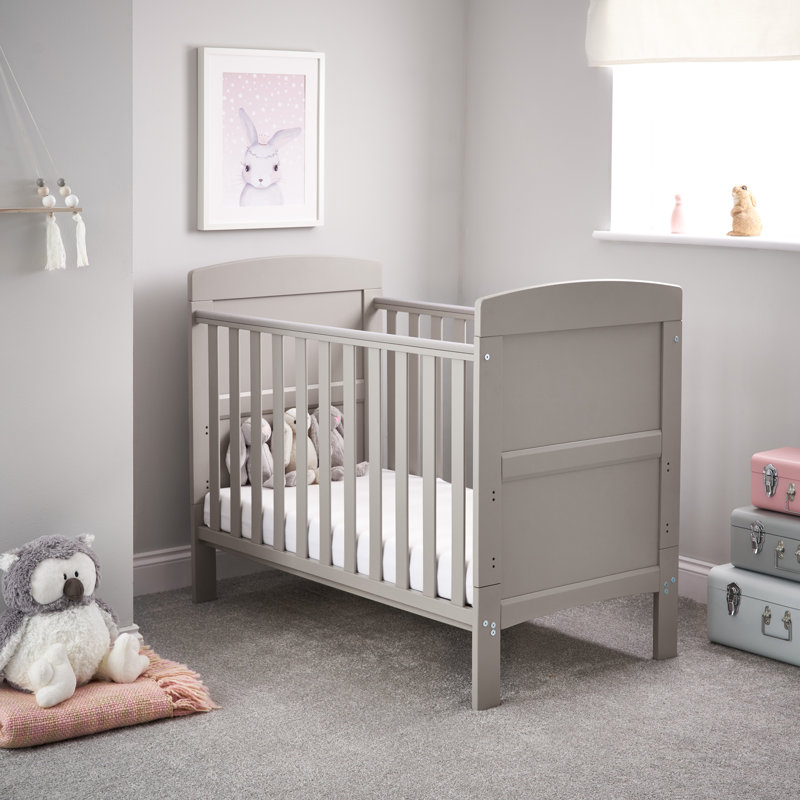 Grace Mini Cot Bed, Warm Grey