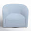 Fauteuil demi-tonneau pivotant rembourré Marita-1758183630