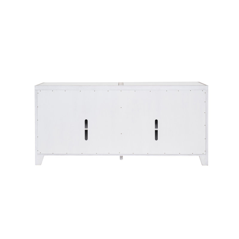 78 in. W Credenza, White