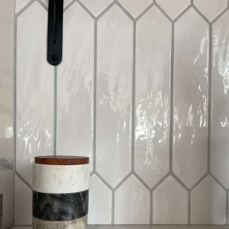 Tribeca-Talavera Picket 2.6"x13" Handmade Ceramic Tile Trim, White