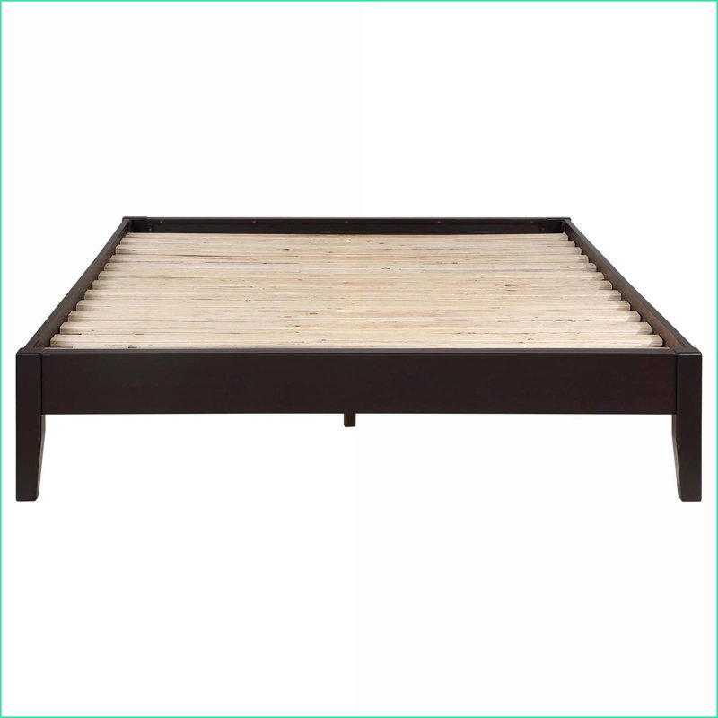 Grand pin & amp; Structure de lit plateforme en bois franc - capacité de 600 lb de cappuccino pour chambre principale / chambre d'amis