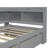 L-Shaped Bookcases Twin Bed In Grey With Power Outlets & 2 Storage Drawers - Functional Design Size Bed, Grey, Ports, Bedroom Piece-1930499626