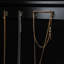 Armoire à miroir noire réglable à 4 niveaux avec rangement pour bijoux