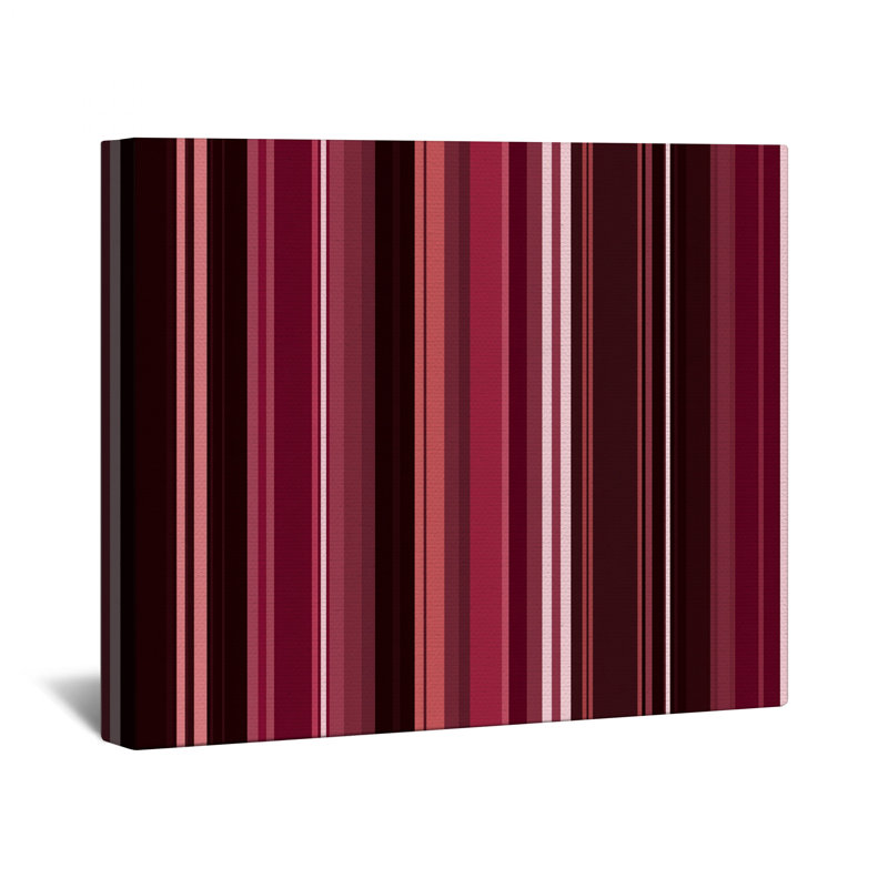 Red Stripes Canvas  Gallery Wrap - Pattern Wall Decor in Many Sizes, 11  x 14 inches