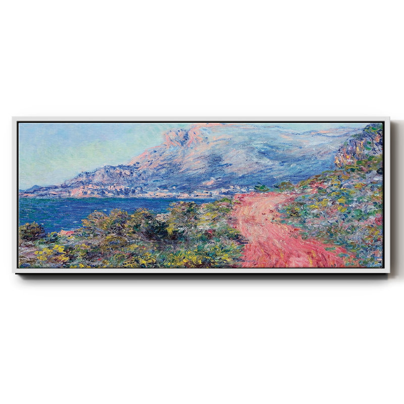 The Red Road near Menton, 1884- Framed Canvas